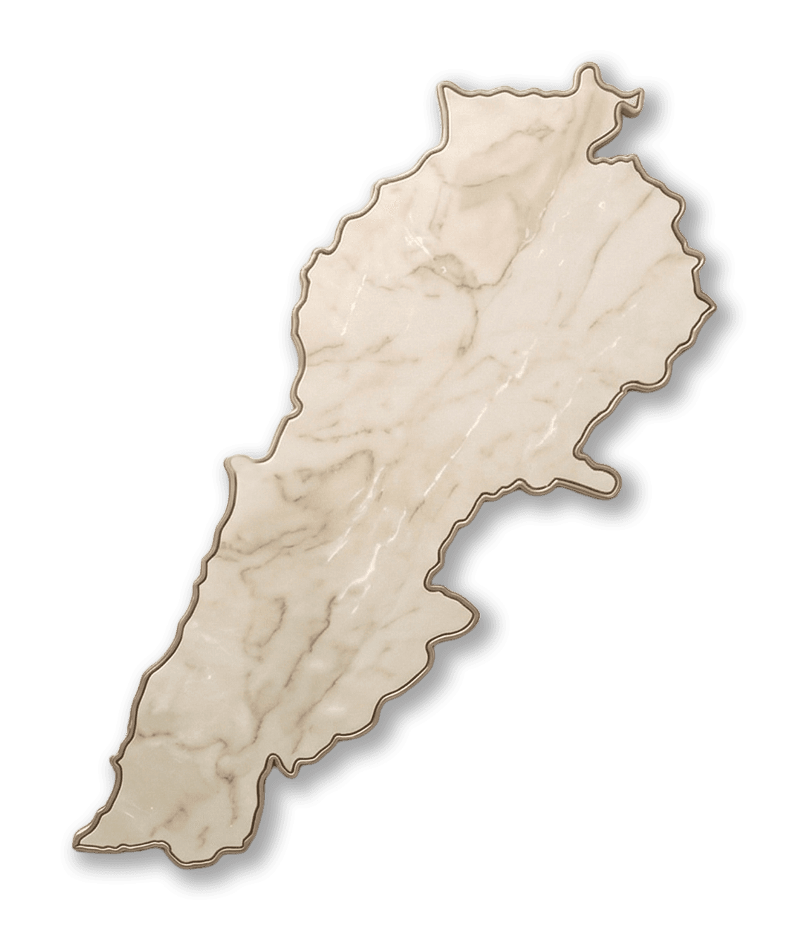 Stylized Lebanon map background